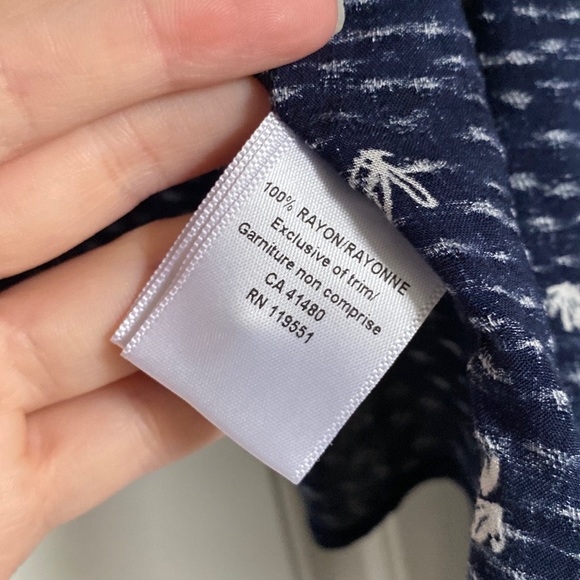 Navy & White Floral Wrap Blouse - Picture 6 of 7